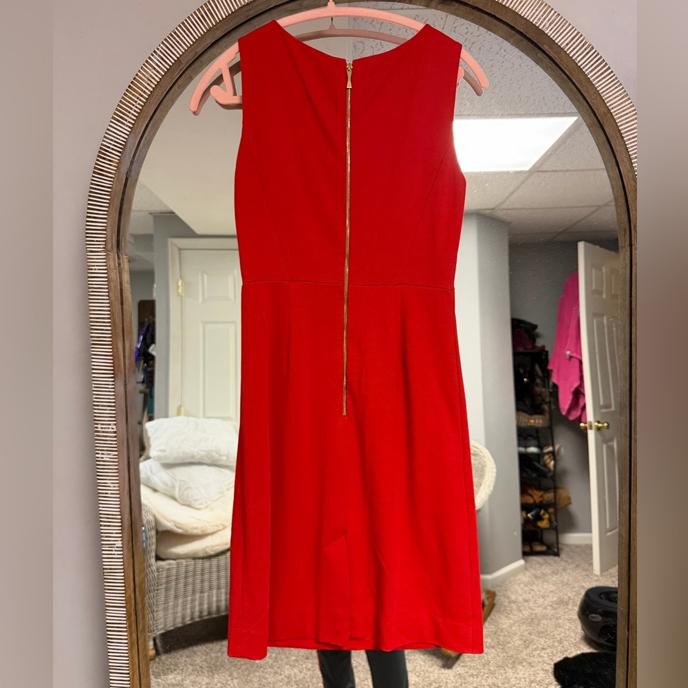 kate spade Red Sleeveless Sheath Dress with Bow Detail - Picture 2 of 3